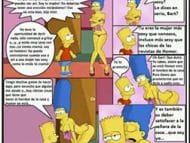 Comics de los Simpson porno de Bart y Marge follando